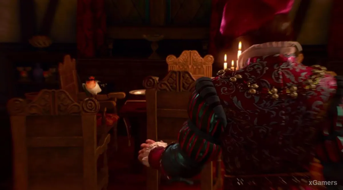 Plongé dans un rêve, Geralt voit une hirondelle et Jaskier