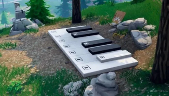 Emplacements des pianos dans Fortnite