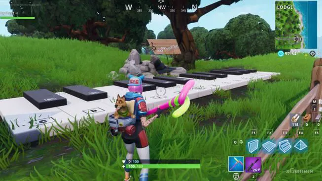 Emplacements des pianos dans Fortnite