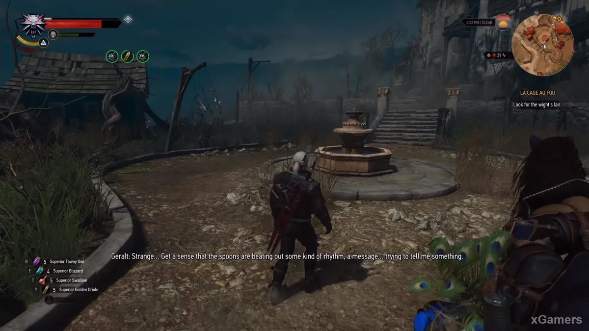 Geralt constate que les corbeaux de Regis ne mentaient pas