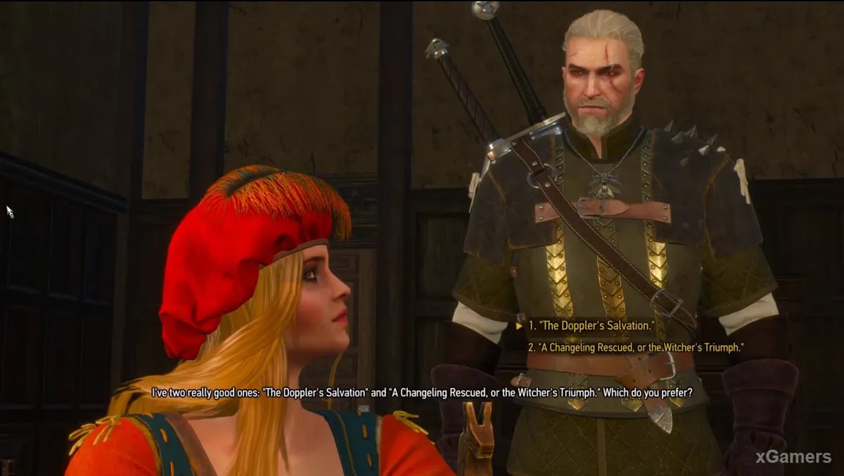 Conversation entre Geralt et Priscilla