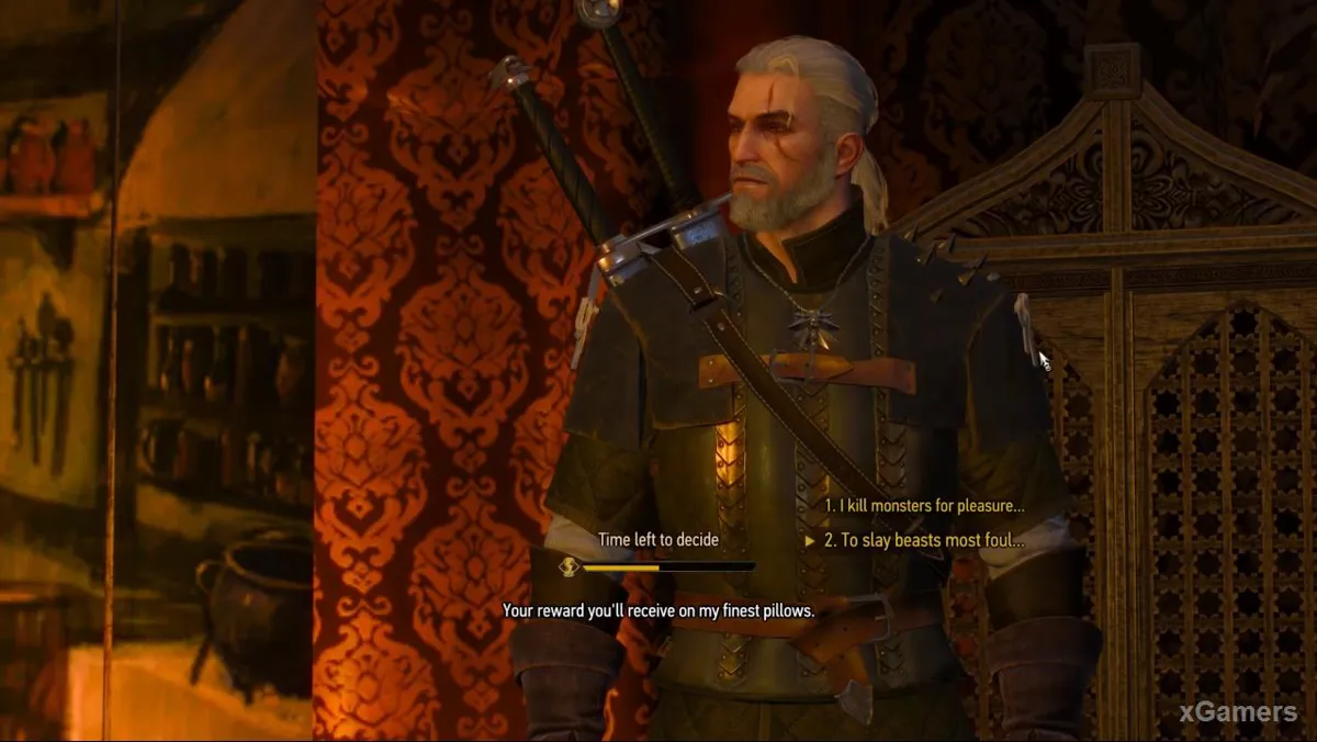Geralt dans la quête Une question de mise en scène