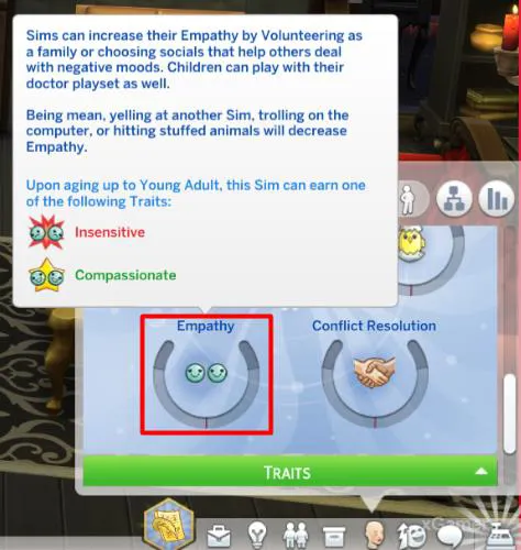 4. Empathie : les Sims peuvent l'augmenter en faisant du bénévolat