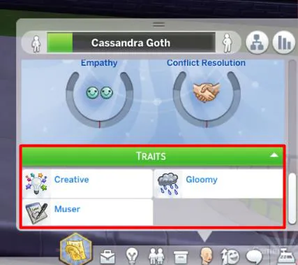 Ces Qualités de caractère sont influencées par les principaux traits de caractère du personnage