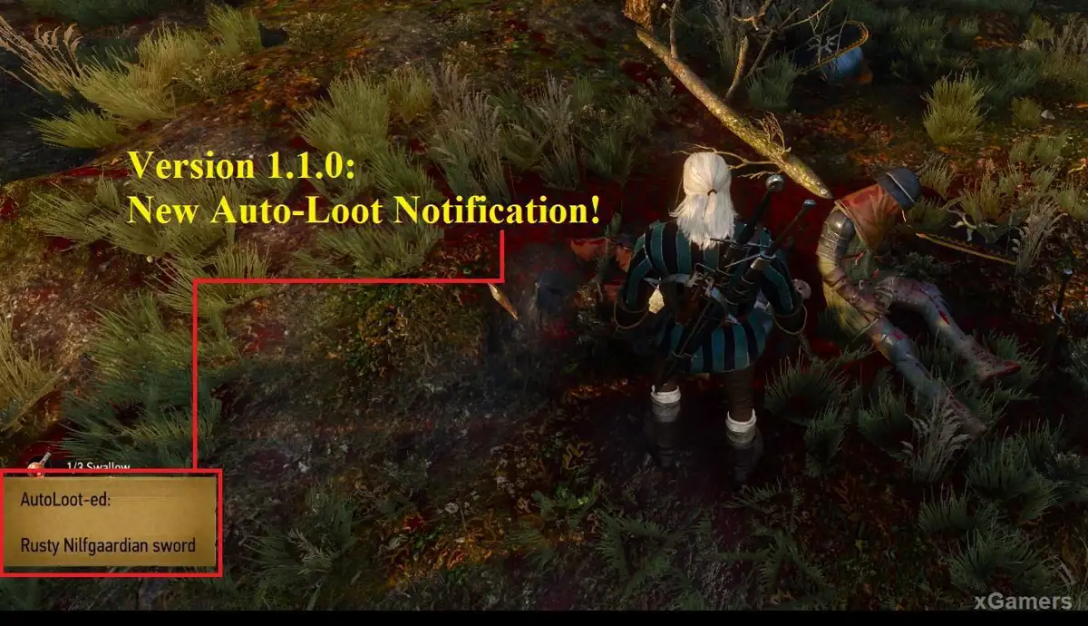 Mod AutoLoot : permet de ramasser automatiquement tout ce qui se trouve à proximité