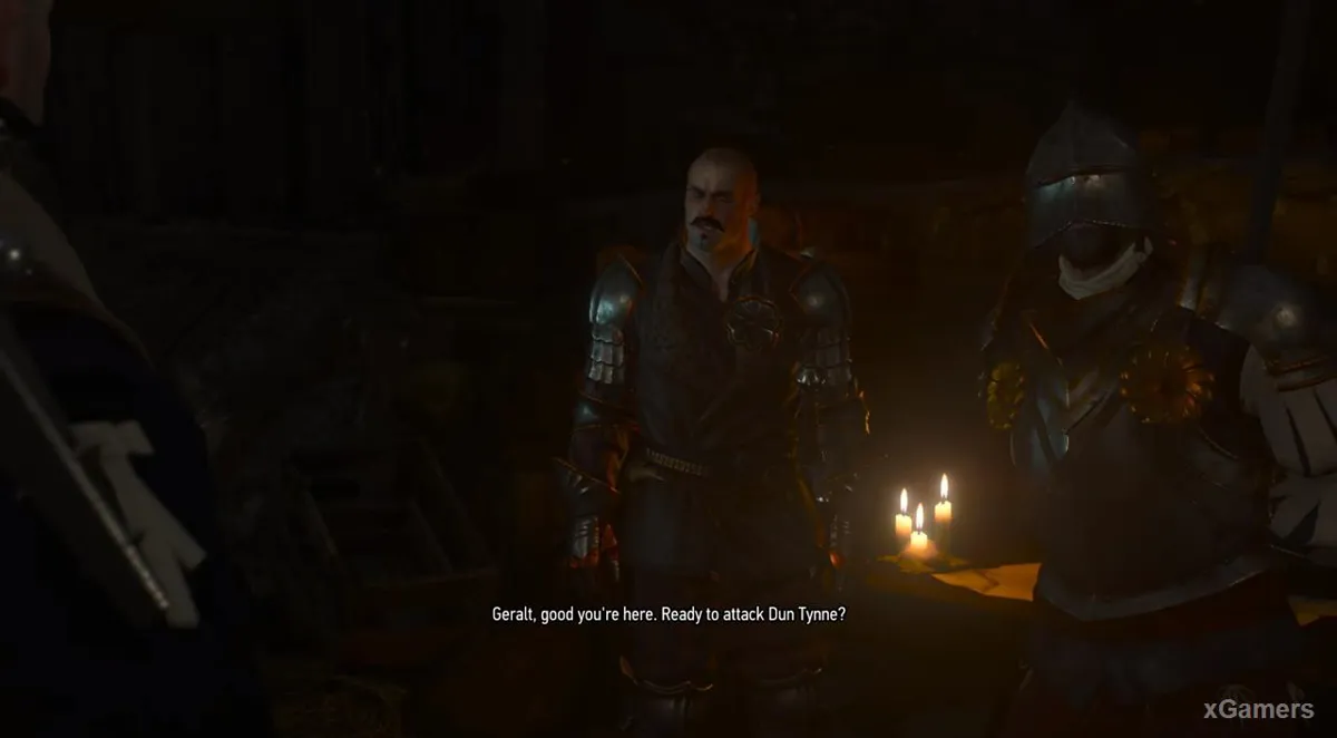 Geralt vous informe que la rencontre est prévue pour l'approche de minuit si vous arrivez plus tôt