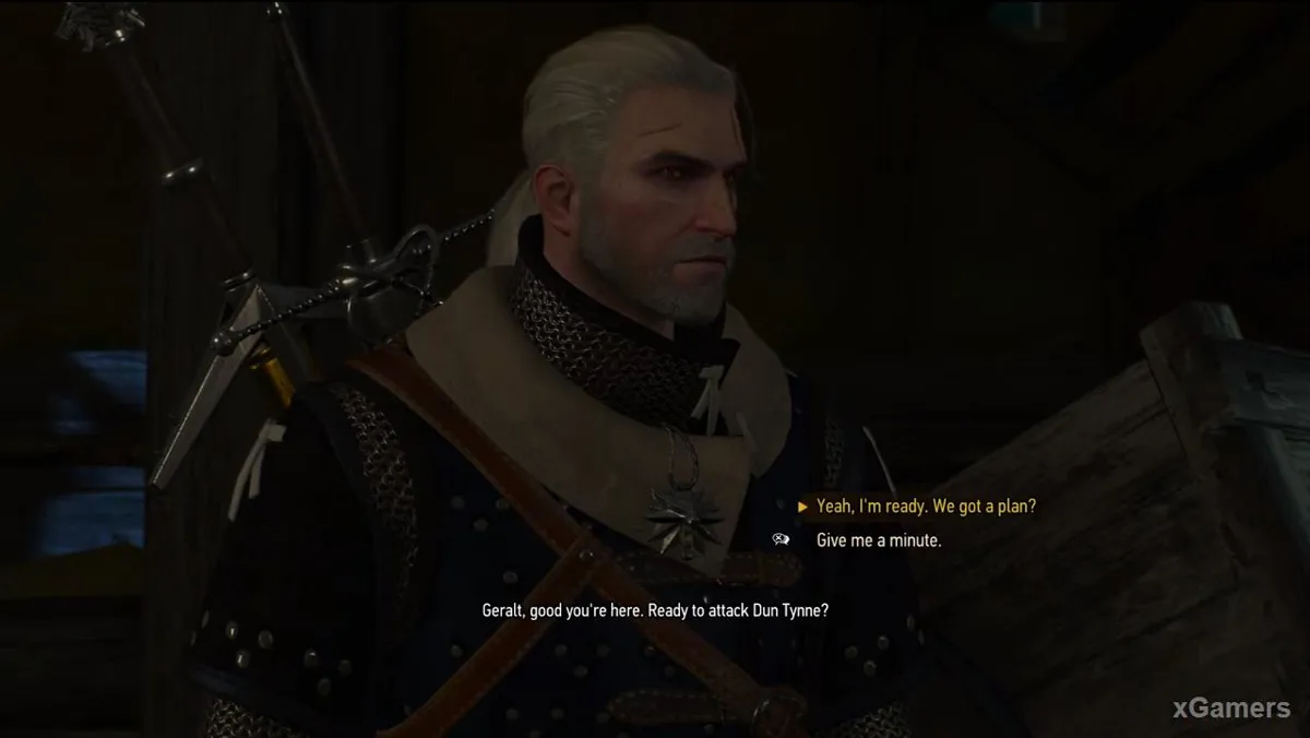 Geralt prêt à attaquer selon le plan élaboré
