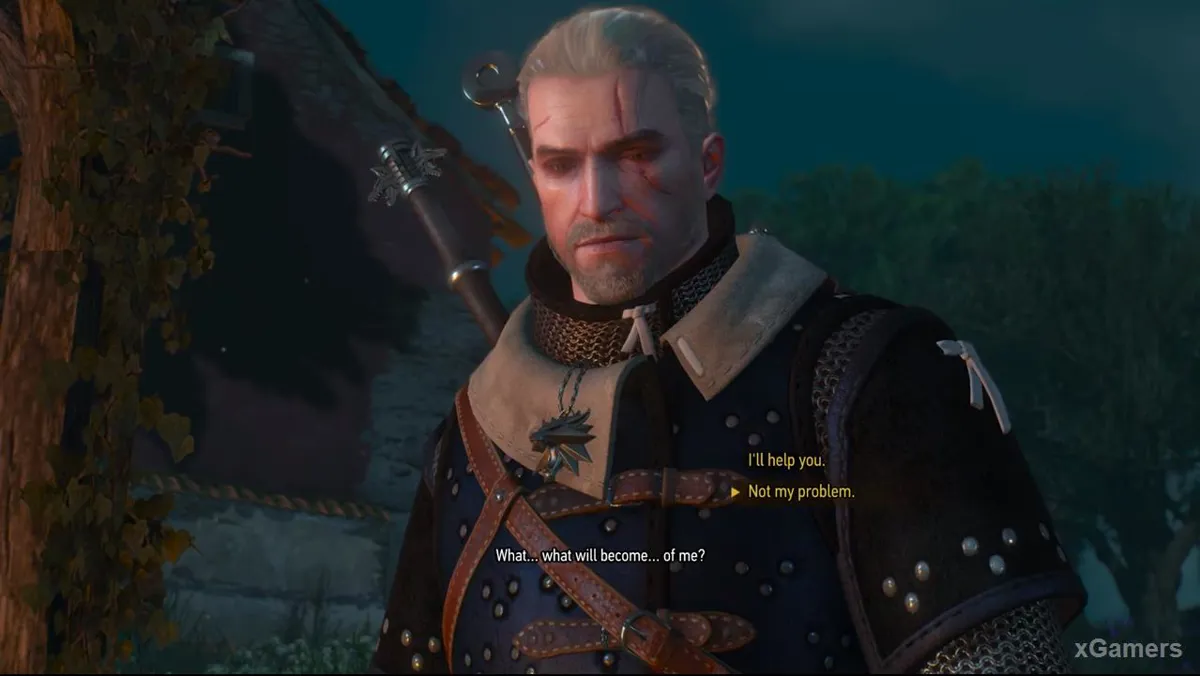 Geralt peut épargner Roderick en l'aidant, ou laisser son destin au hasard
