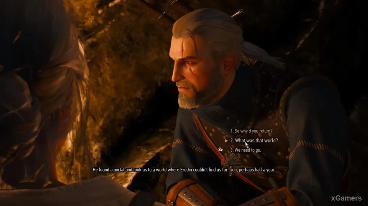 Geralt interroge Ciri sur ses aventures