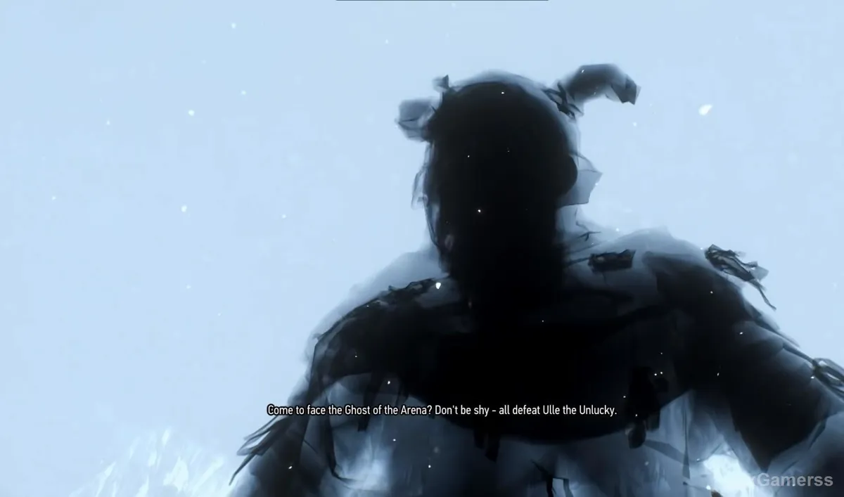Dans l'arène, Geralt est immédiatement accueilli par un fantôme