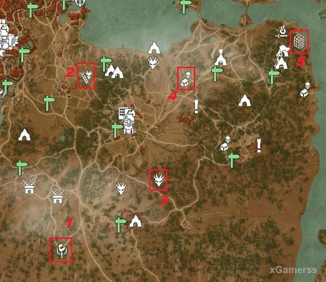 Guerre des vins : Belgaard - Points marqués sur la carte à visiter
