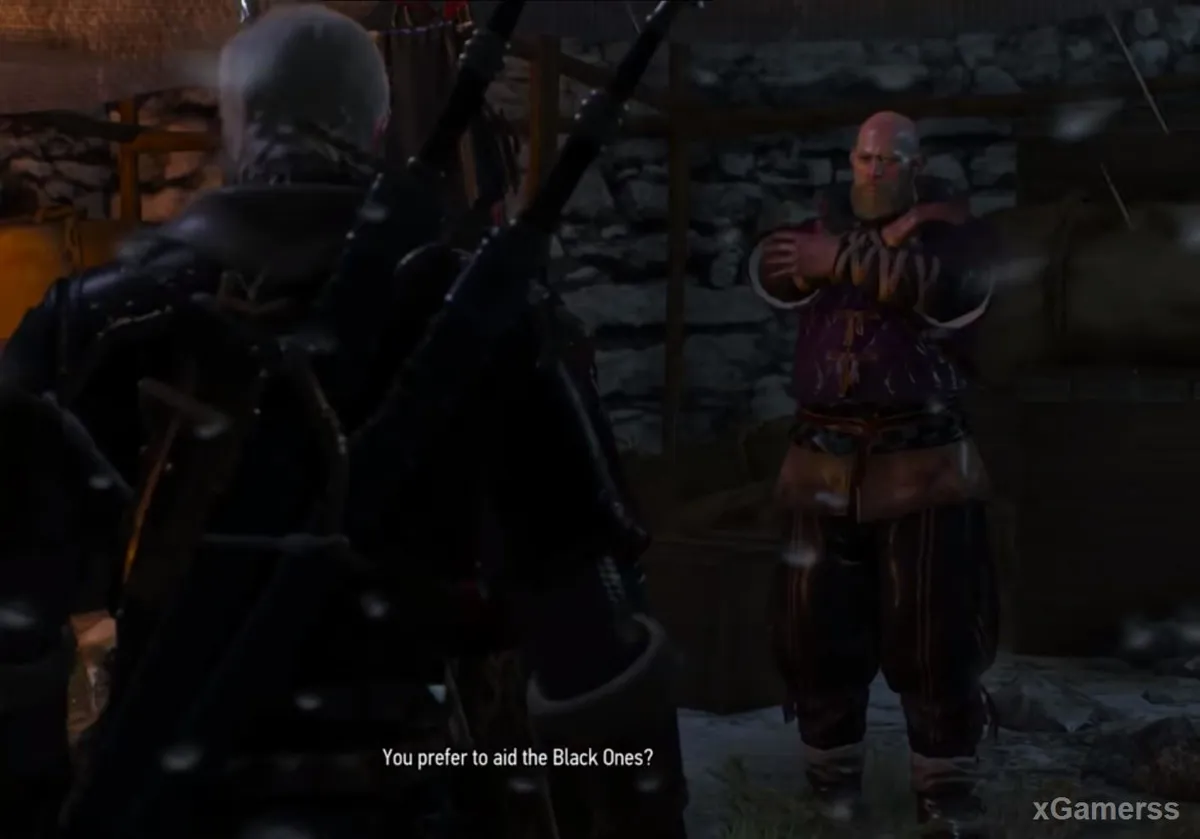 Geralt doit maintenant se rendre à un rendez-vous avec Crach an Craite