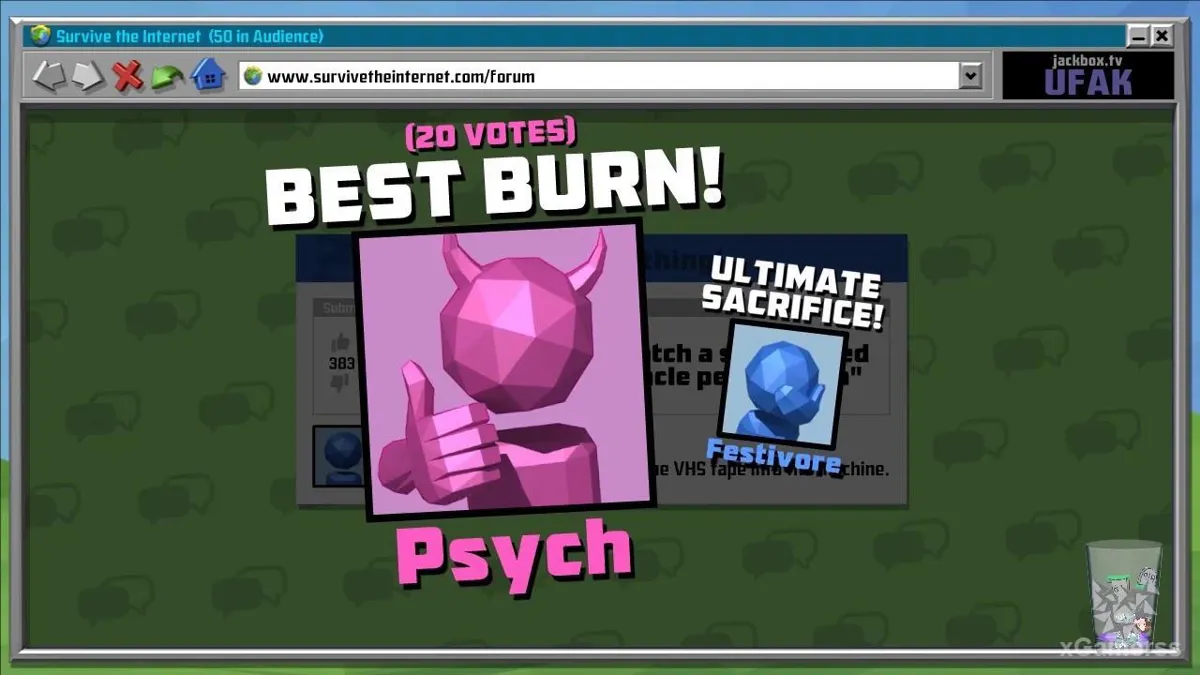 Survive the Internet, un jeu Jackbox Party Pack